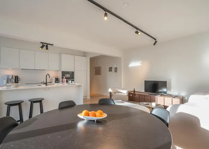 Bright Modern With Balcony 公寓 奥斯滕德